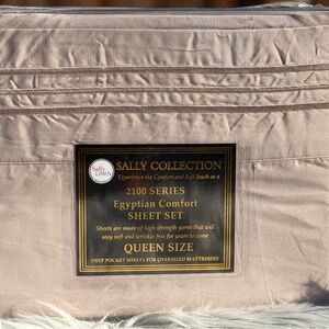 New Queen size bed sheet set ,4PCS, deep pocket,Beige color Egyptian Comfort